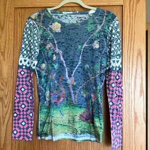Whimsy Rose Floral Long Sleeve Thermal Top